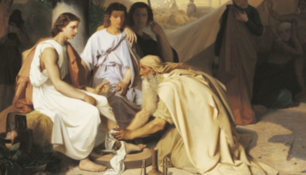 Abraham lavant les pieds de l'ange
