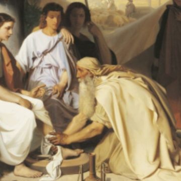 Abraham lavant les pieds de l'ange
